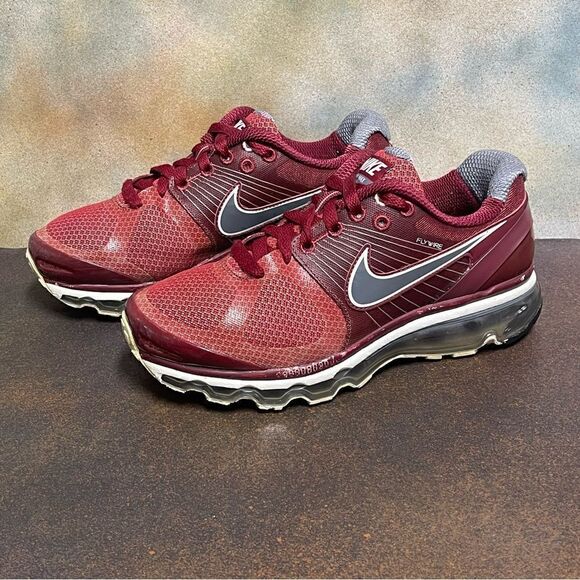 Nike Air Max 2010 Flywire 386374-600 Retro Maroon Women's Sneakers Size 6.5M - Picture 4 of 16